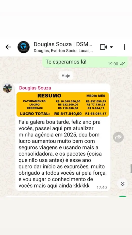 Print de resultado de Douglas Souza