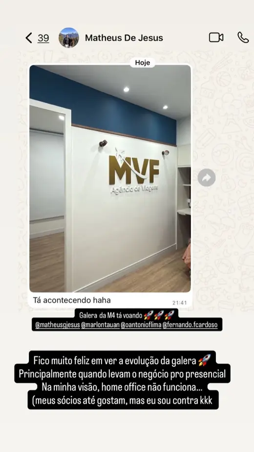 Print de resultado de Matheus, MVF Viagens